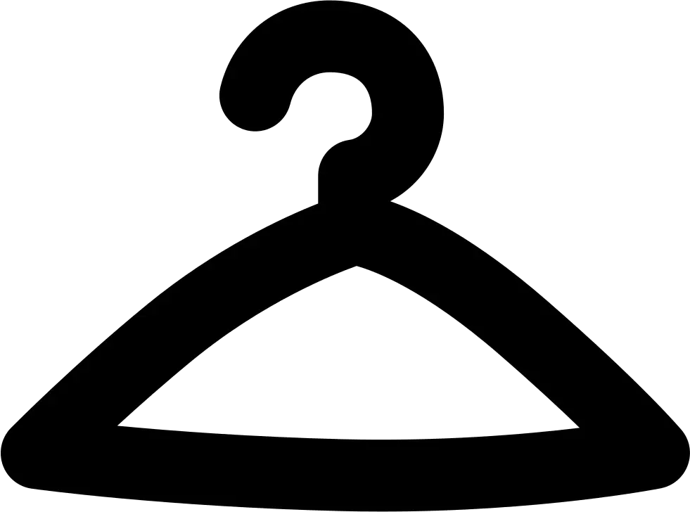 Minimalist Black Clothing Hanger Icon