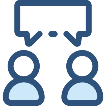 Conversation Icon with Speech Bubbles
