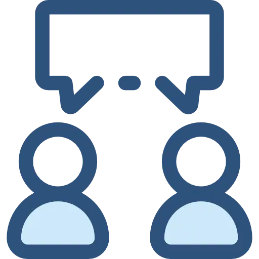 Conversation Icon with Speech Bubbles