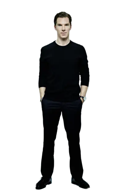 Man Dressed in Black Standing Pose