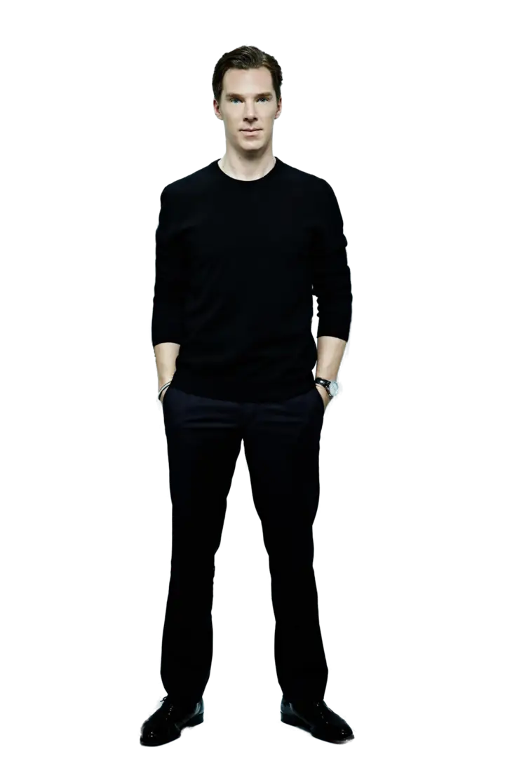 Man Dressed in Black Standing Pose