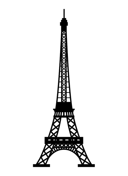 Eiffel Tower Silhouette as a Paris Landmark Symbol
