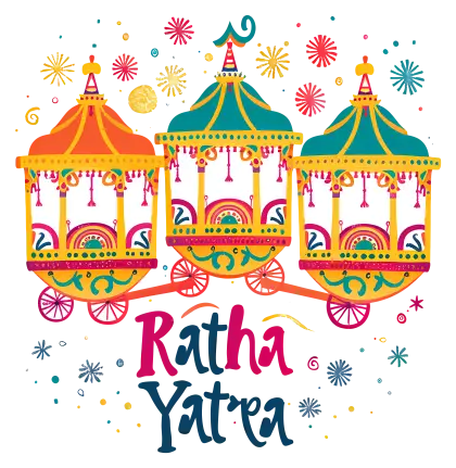 Colorful Ratha Yatra Festival Chariots