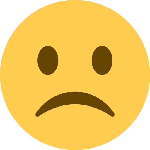 Sad Face Emoji Icon for Emotions