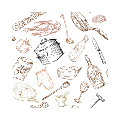 Doodle of Cooking Utensils