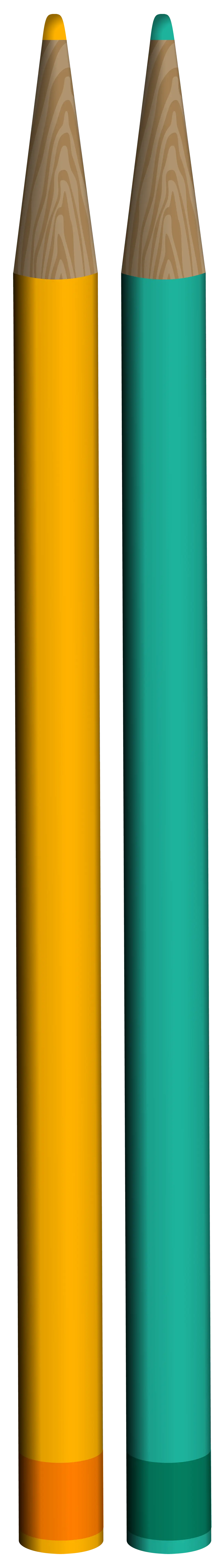 Yellow and Green Pencils
