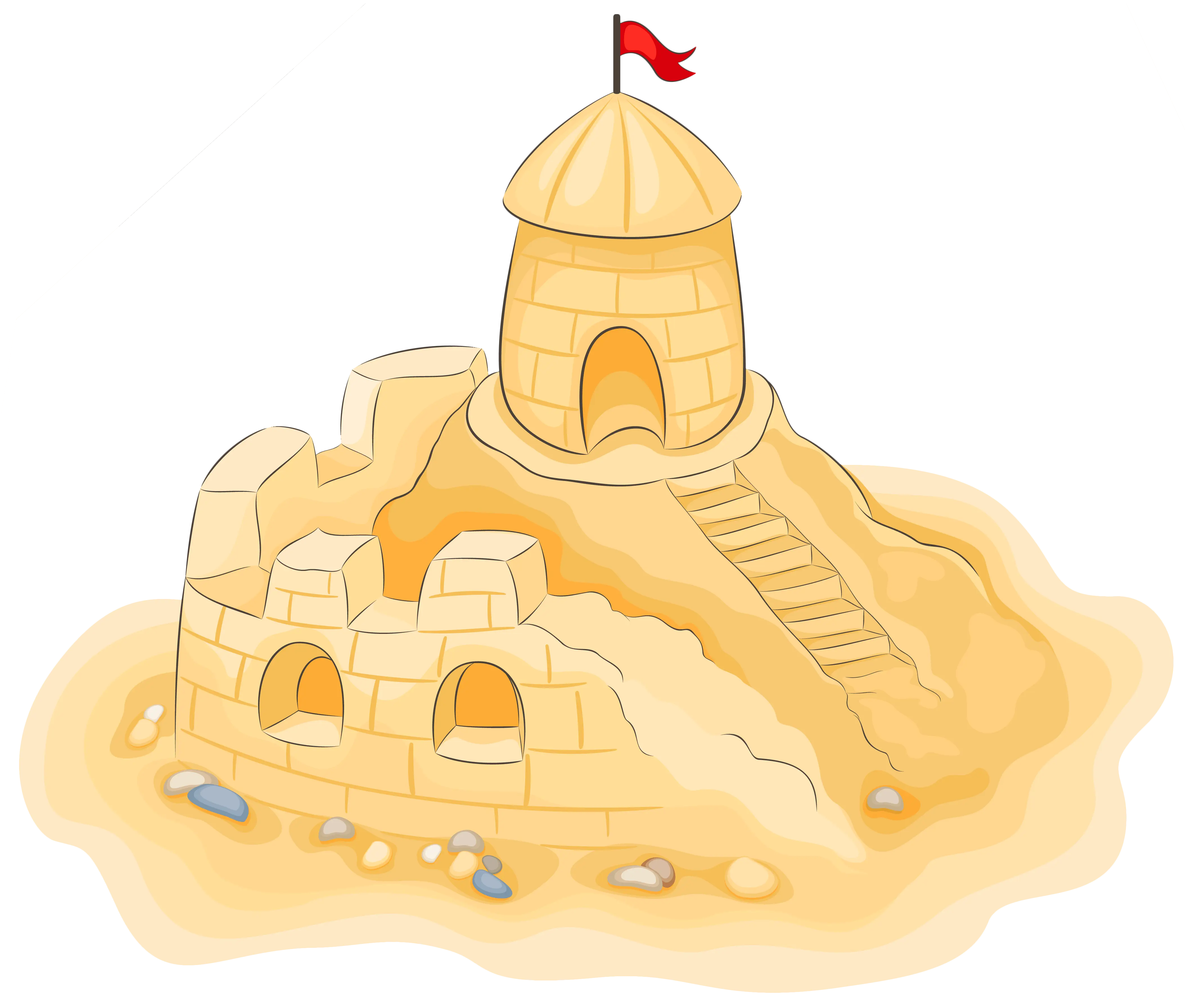 Cute Sandcastle on the Beach