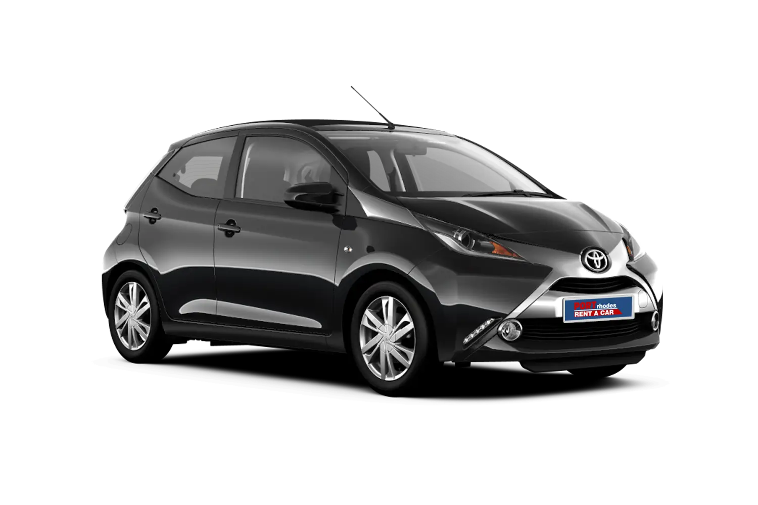 Dark Compact City Car
