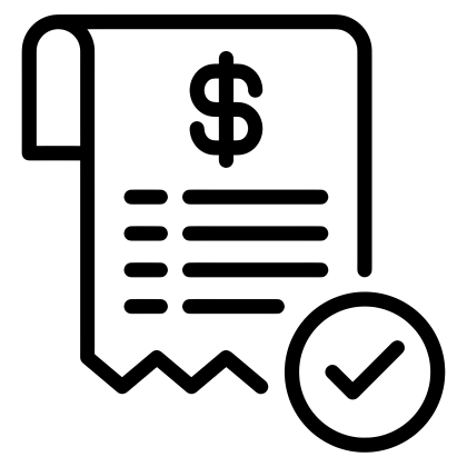 Receipt Icon with Dollar Sign