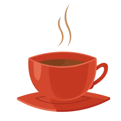 Red Cup of Steaming Coffee for Morning Relaxation