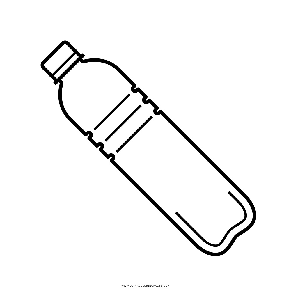 Line Drawing of a Plastic Bottle