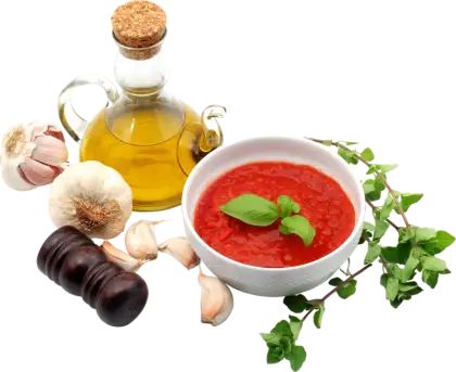 Olive Oil and Tomato Sauce with Garlic and Herbs