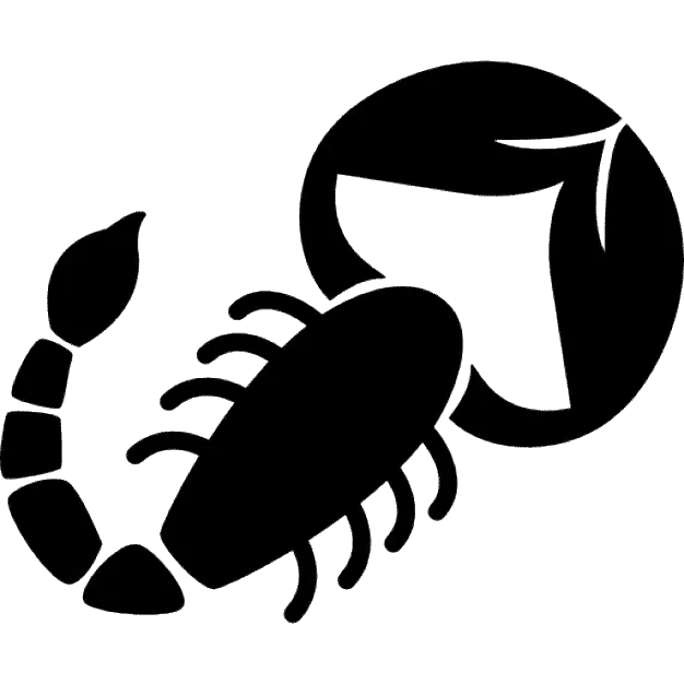 Black Scorpion Silhouette Illustration