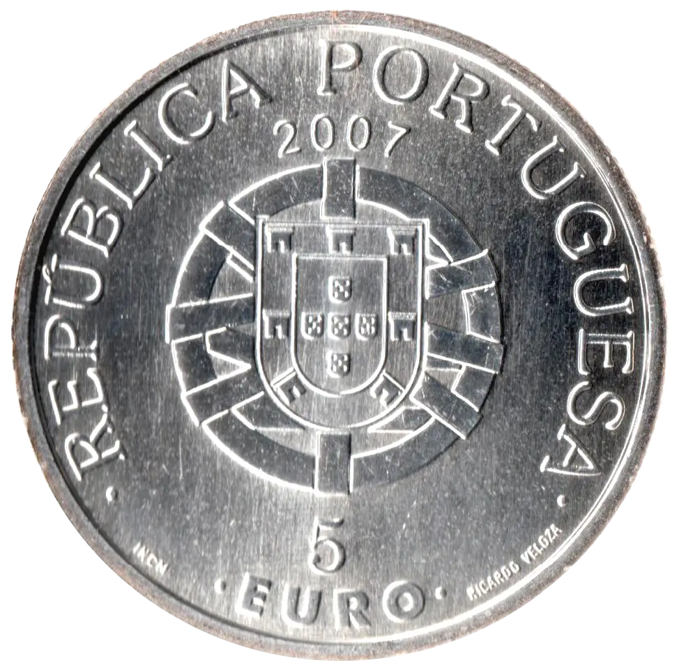 Portuguese 5 Euro Coin