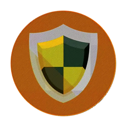 Shield Protection Symbol in Orange