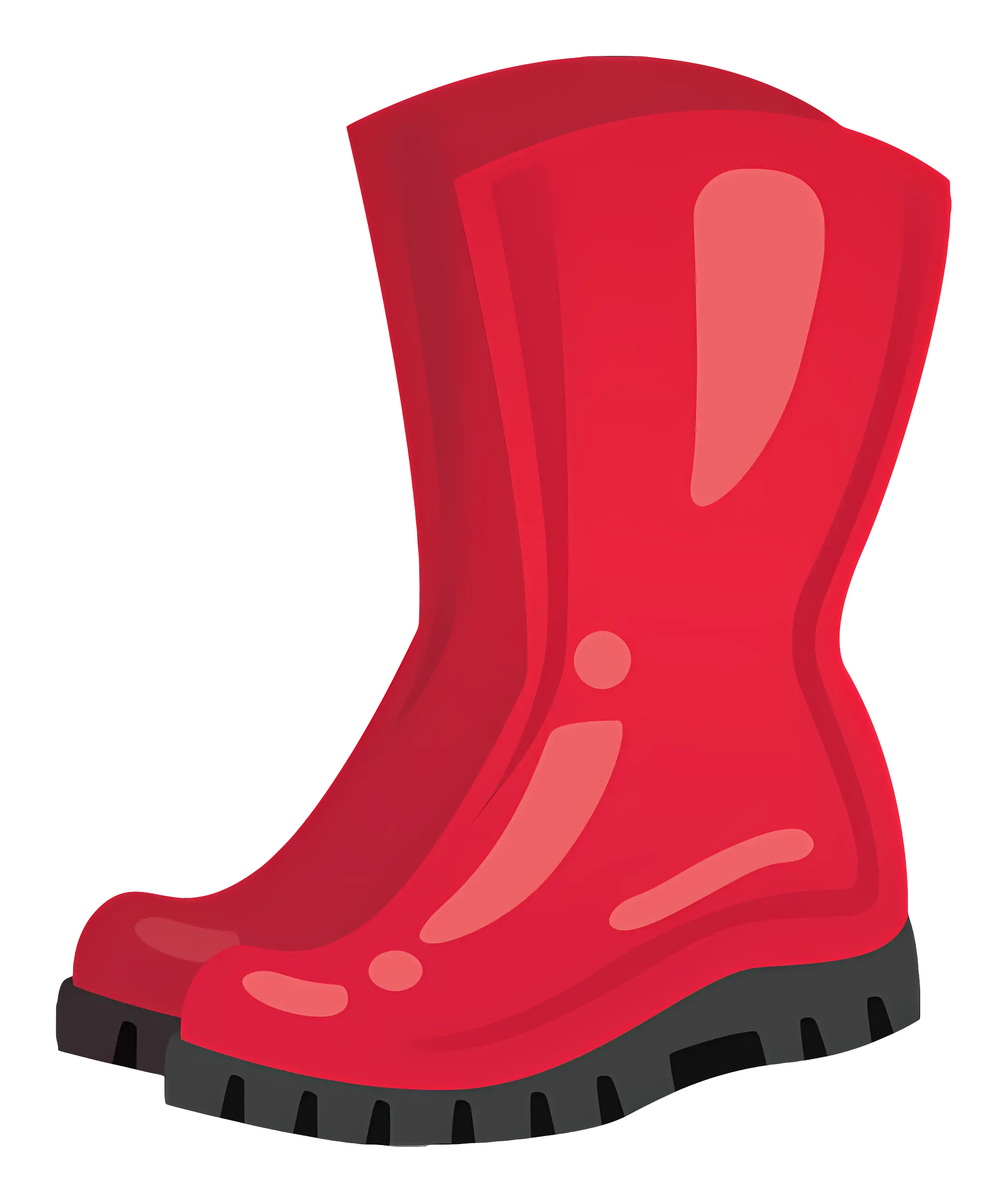 Red Rain Boots for Wet Weather