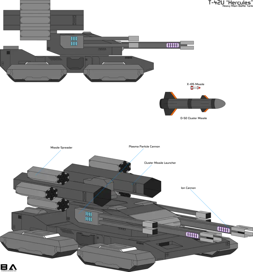 Futuristic Tank Design with Missiles