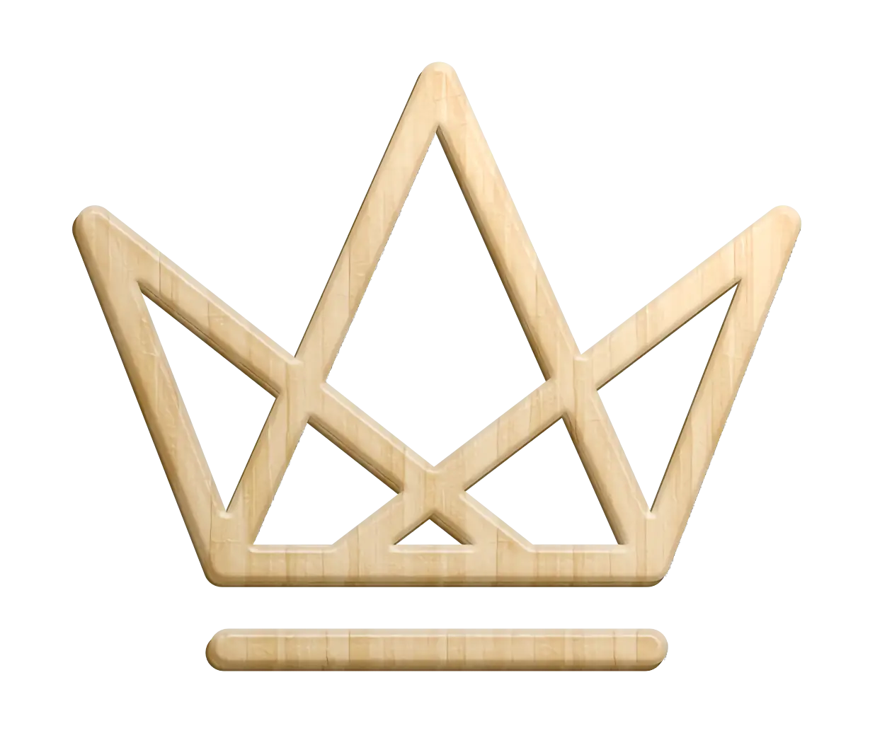 Wooden Crown Icon for Royalty