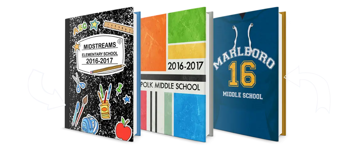 Colorful School Yearbooks
