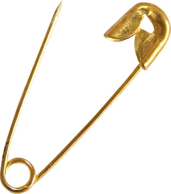 Gold Safety Pin for Clothing