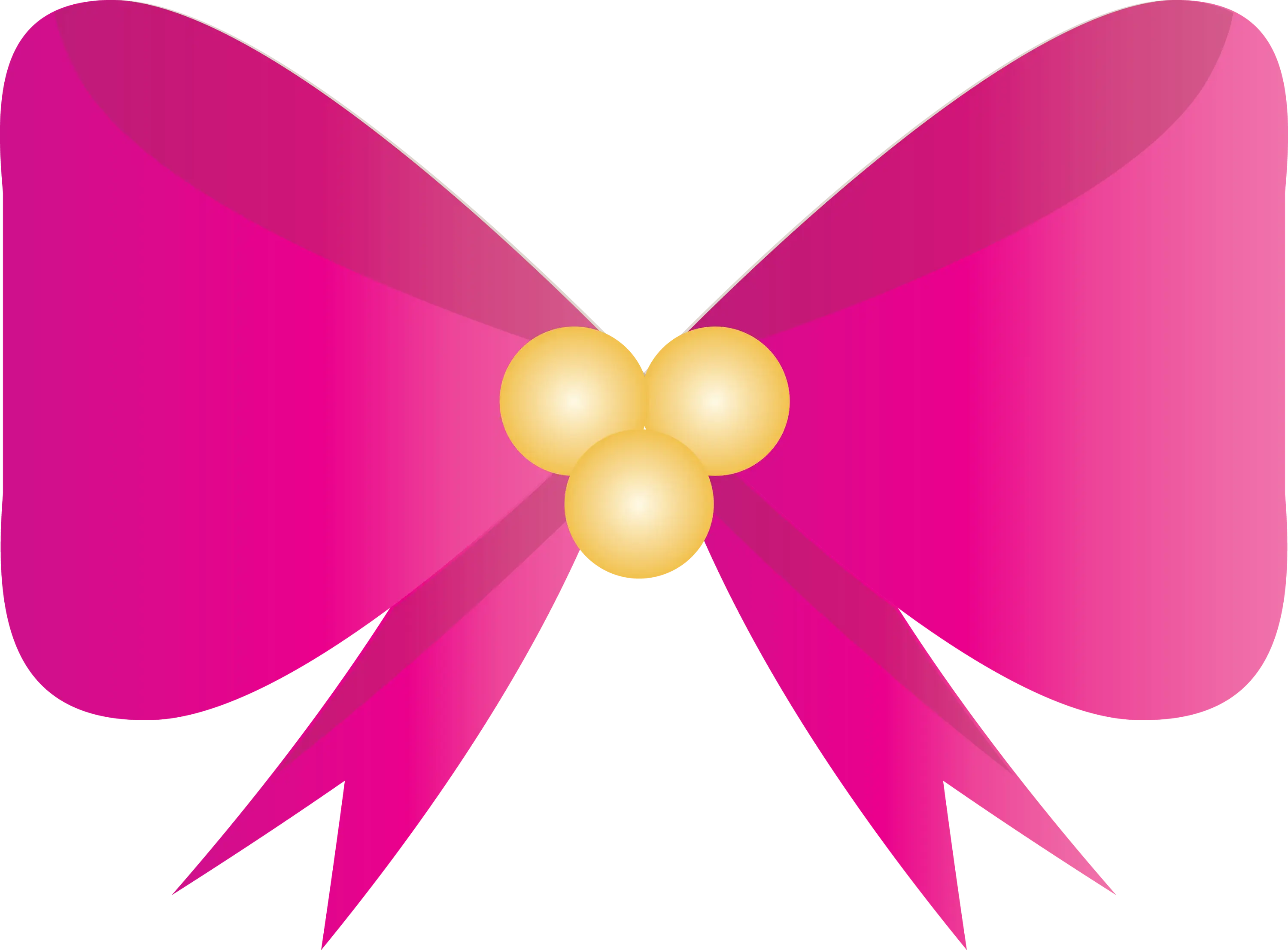 Pink Bow Illustration for Decoration