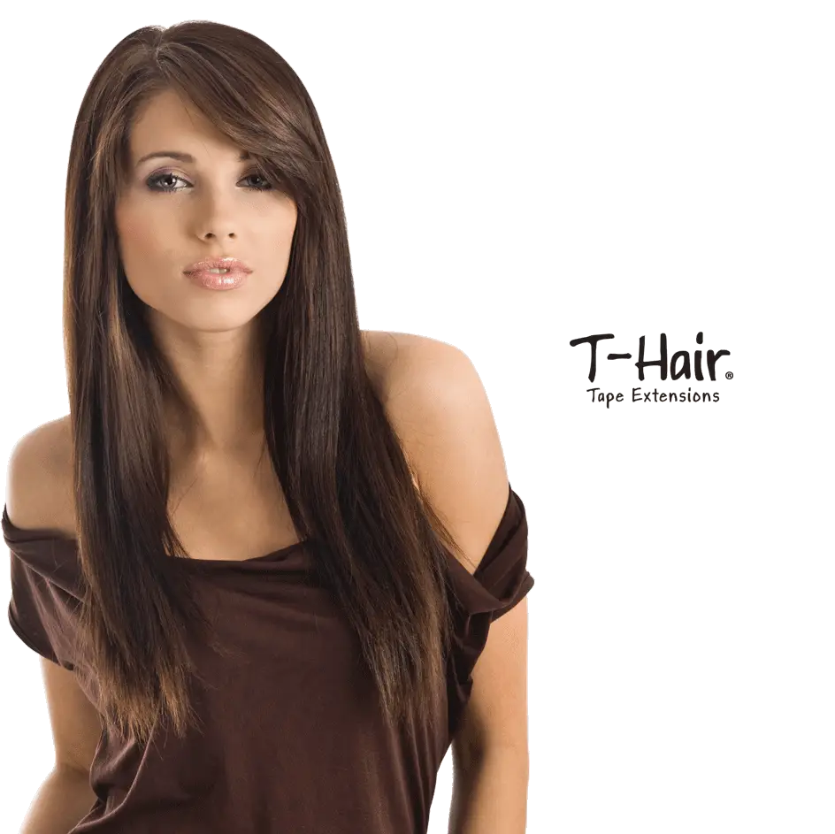 Woman with Long Hair Extensions