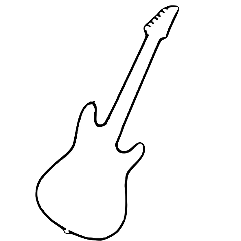 Outline of an Electric Guitar
