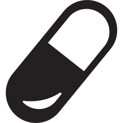 Black Capsule Pill Silhouette