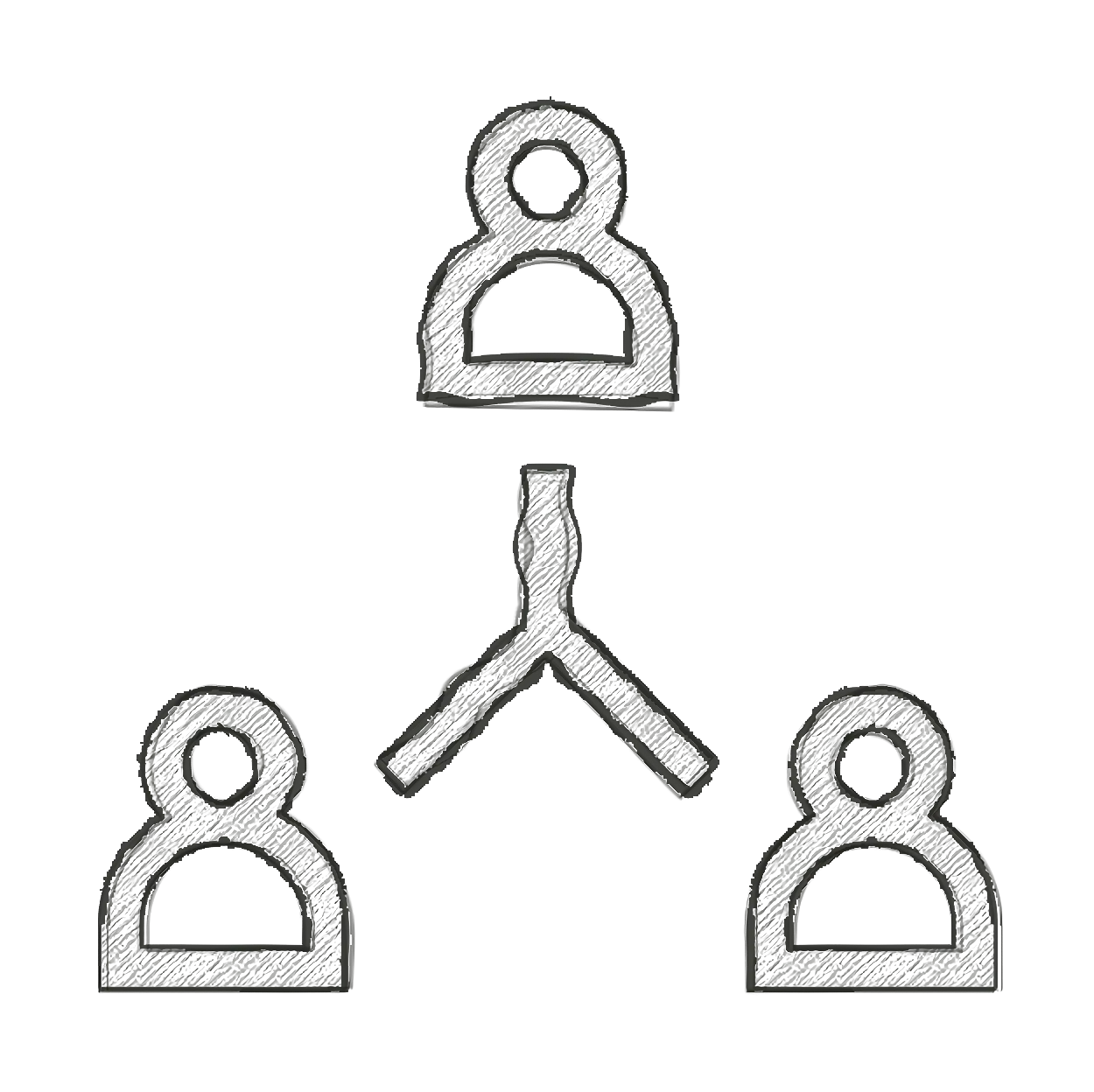 Network Connections Line Art Icon