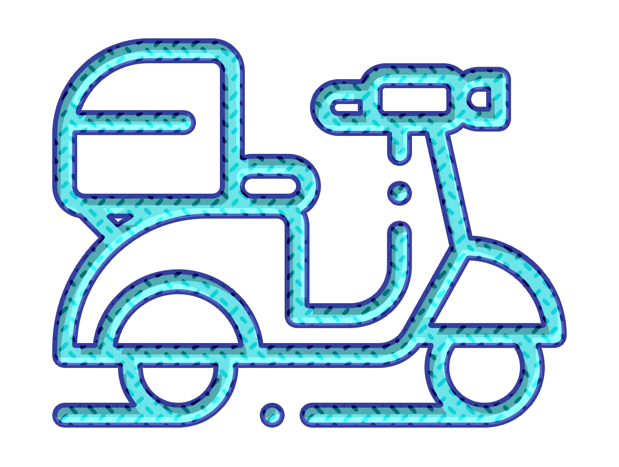 Blue Scooter Illustration for Urban Mobility