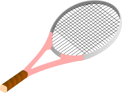 Tennis Racket in Pink and Brown