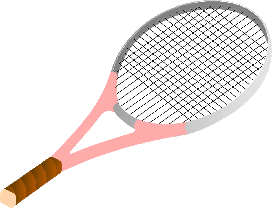 Tennis Racket in Pink and Brown