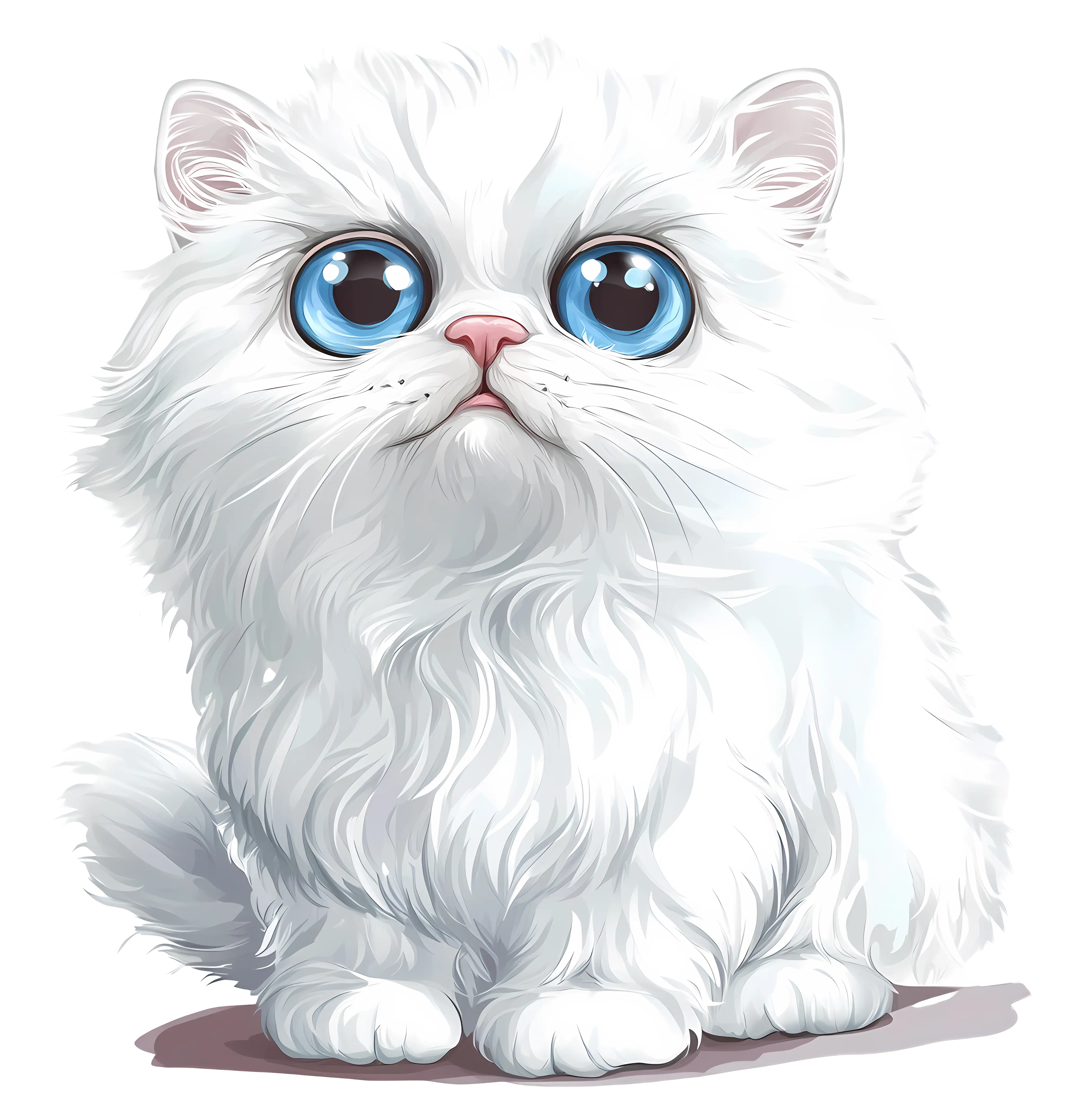 Adorable White Kitten