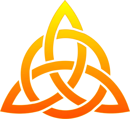 Golden Triquetra Symbol