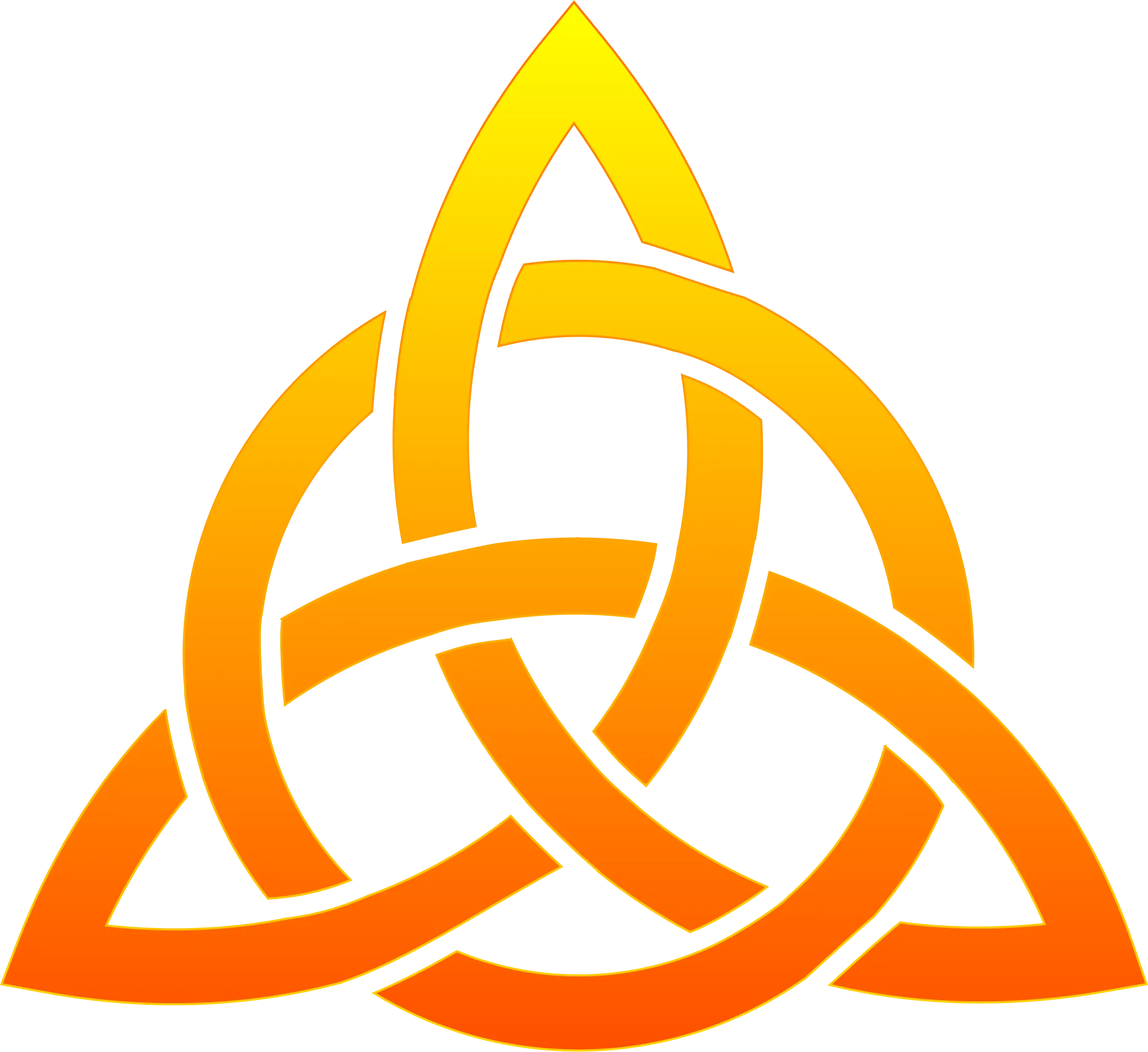Golden Triquetra Symbol