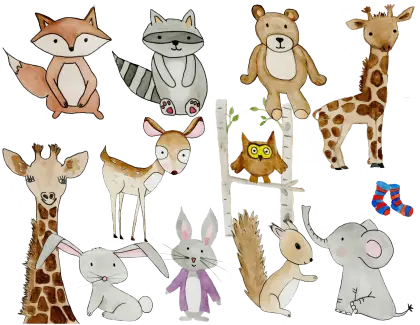 Cute Cartoon Forest Animals