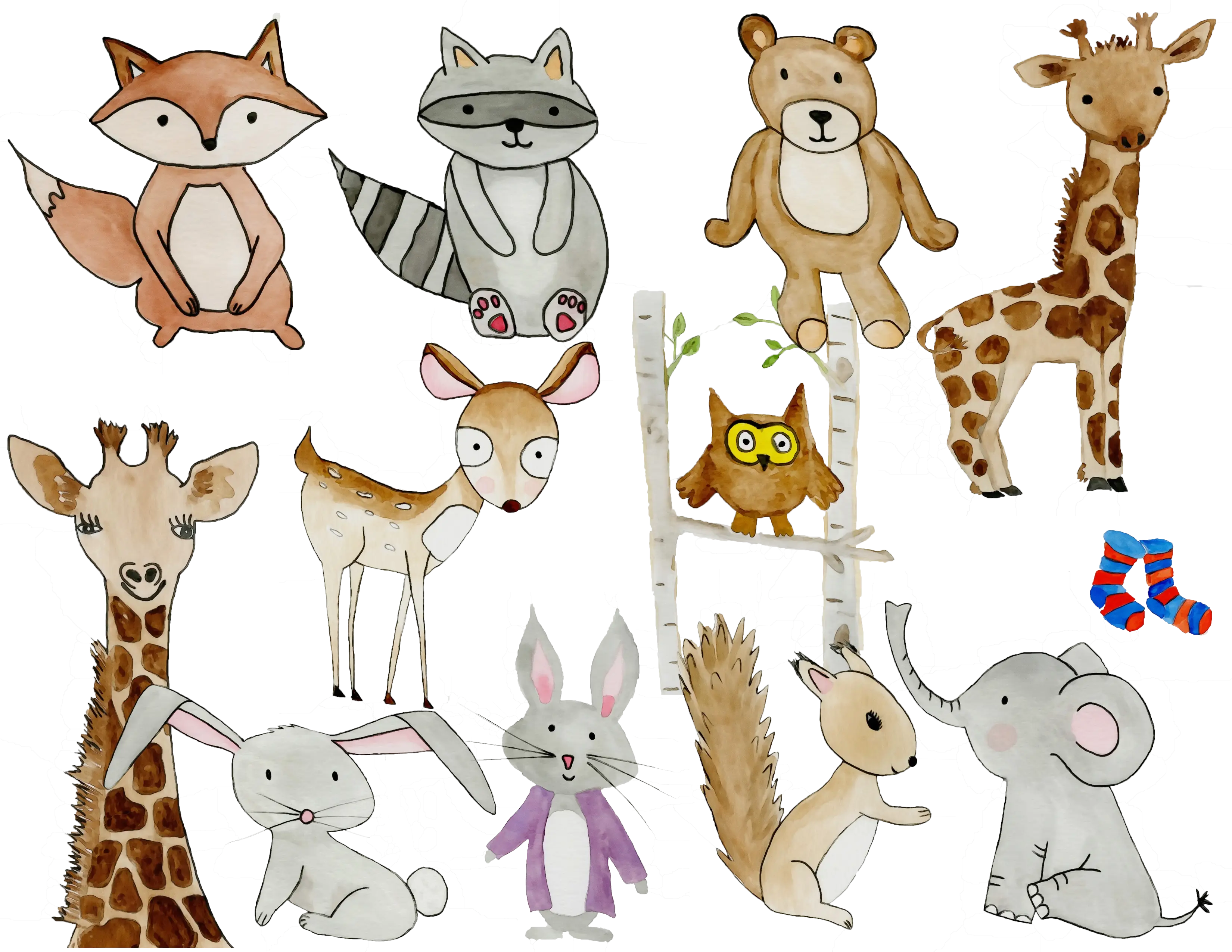 Cute Cartoon Forest Animals