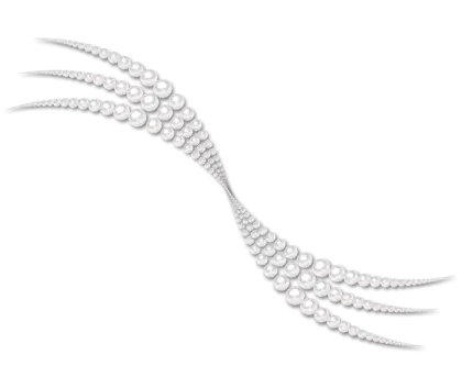 Silver Pearl Necklace Strands