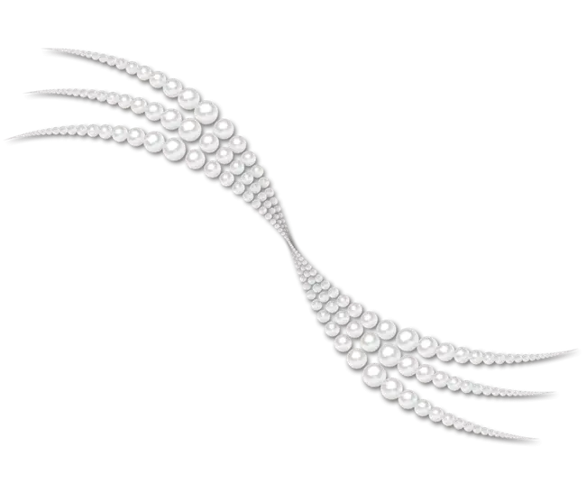 Silver Pearl Necklace Strands