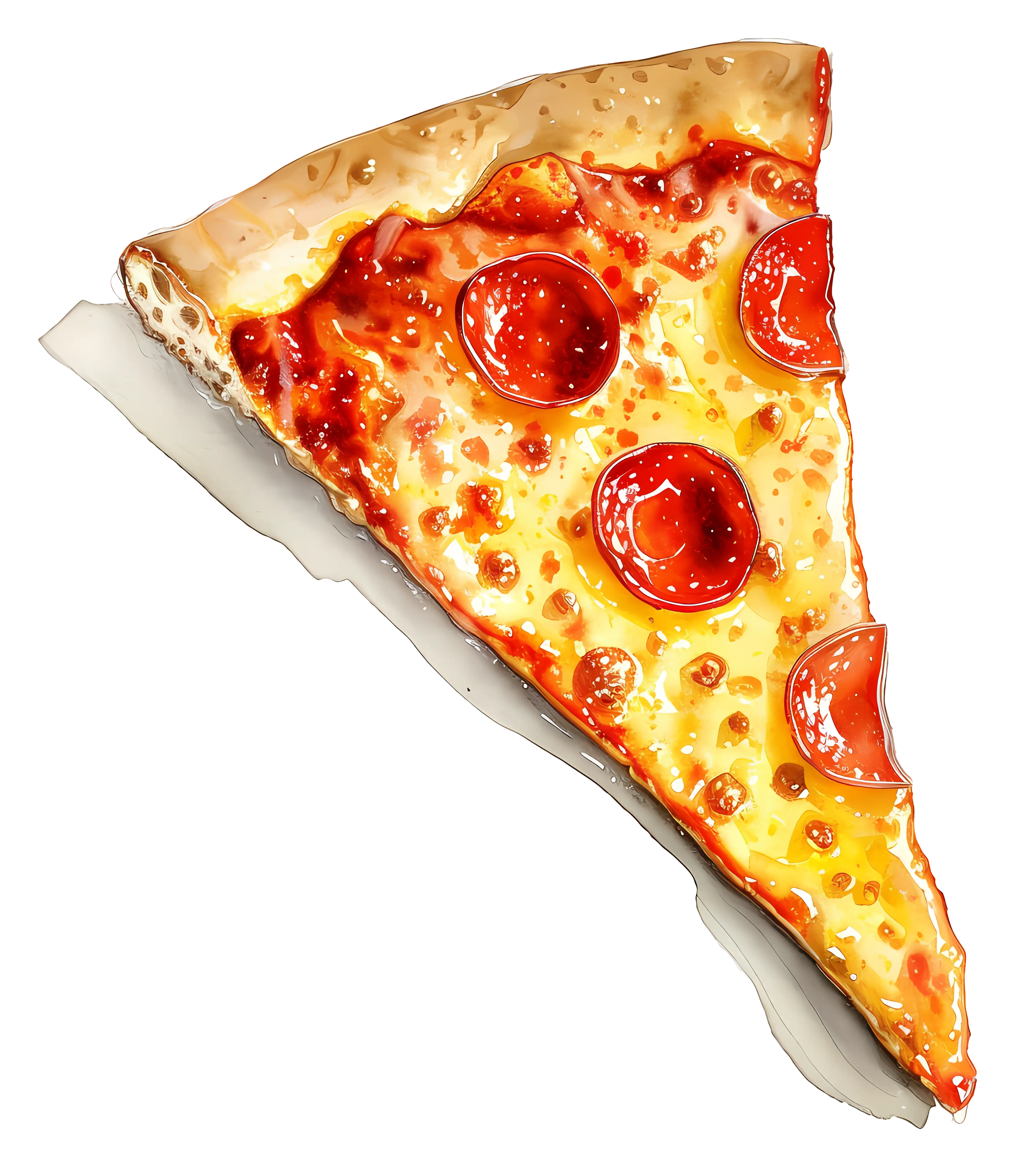 Delicious Pepperoni Pizza Slice Illustration
