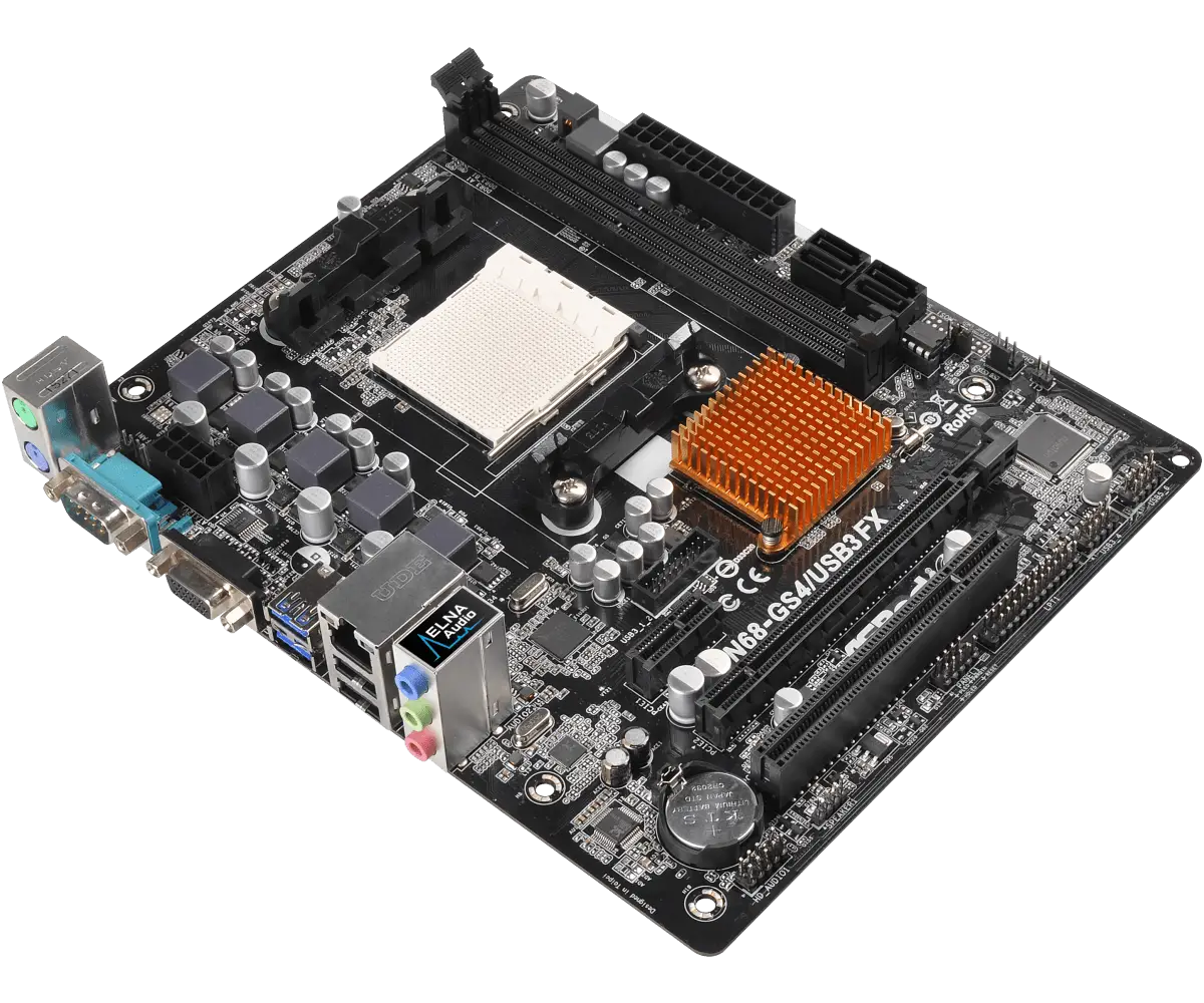 Modern Computer Motherboard with Circuitry