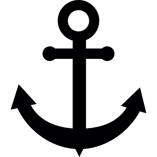 Black Anchor Nautical Symbol