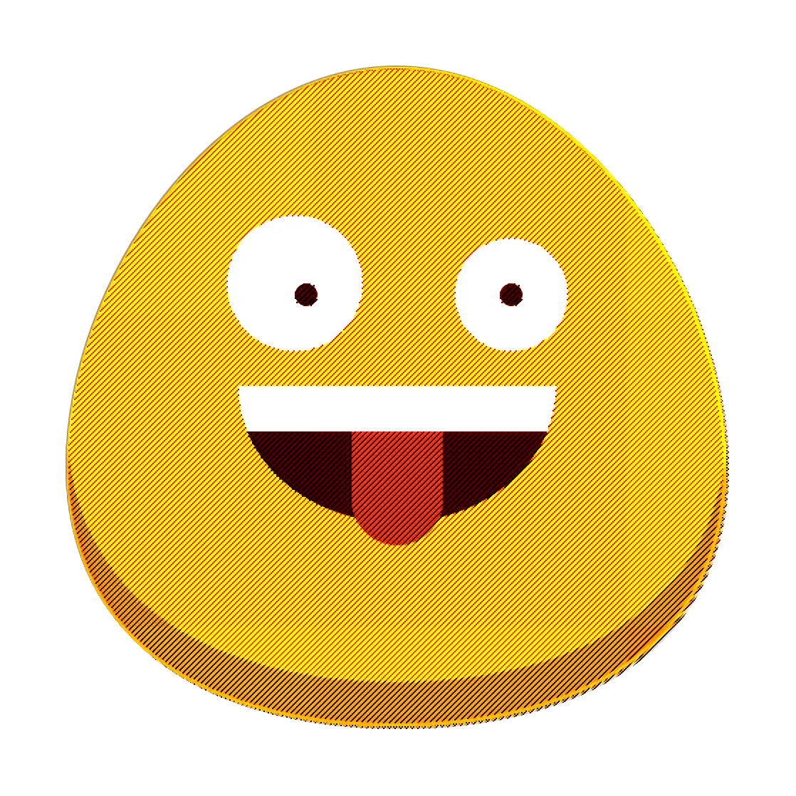 Funny Yellow Emoticon Cartoon