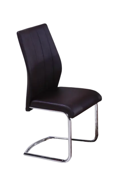 Modern Black Chair with Metal Base