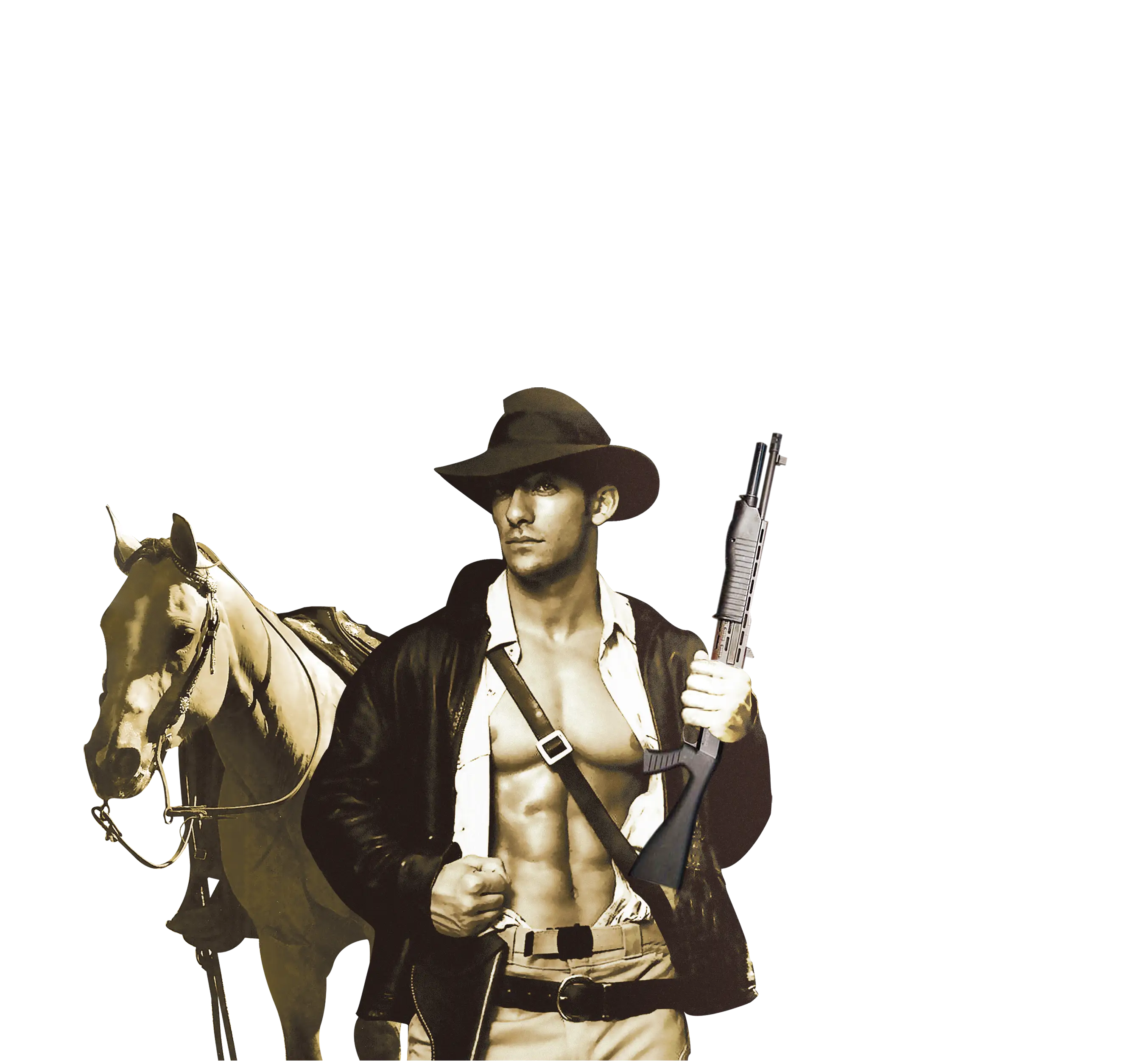 Cowboy with Horse in Adventure