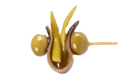 Olives and Anchovy Skewer