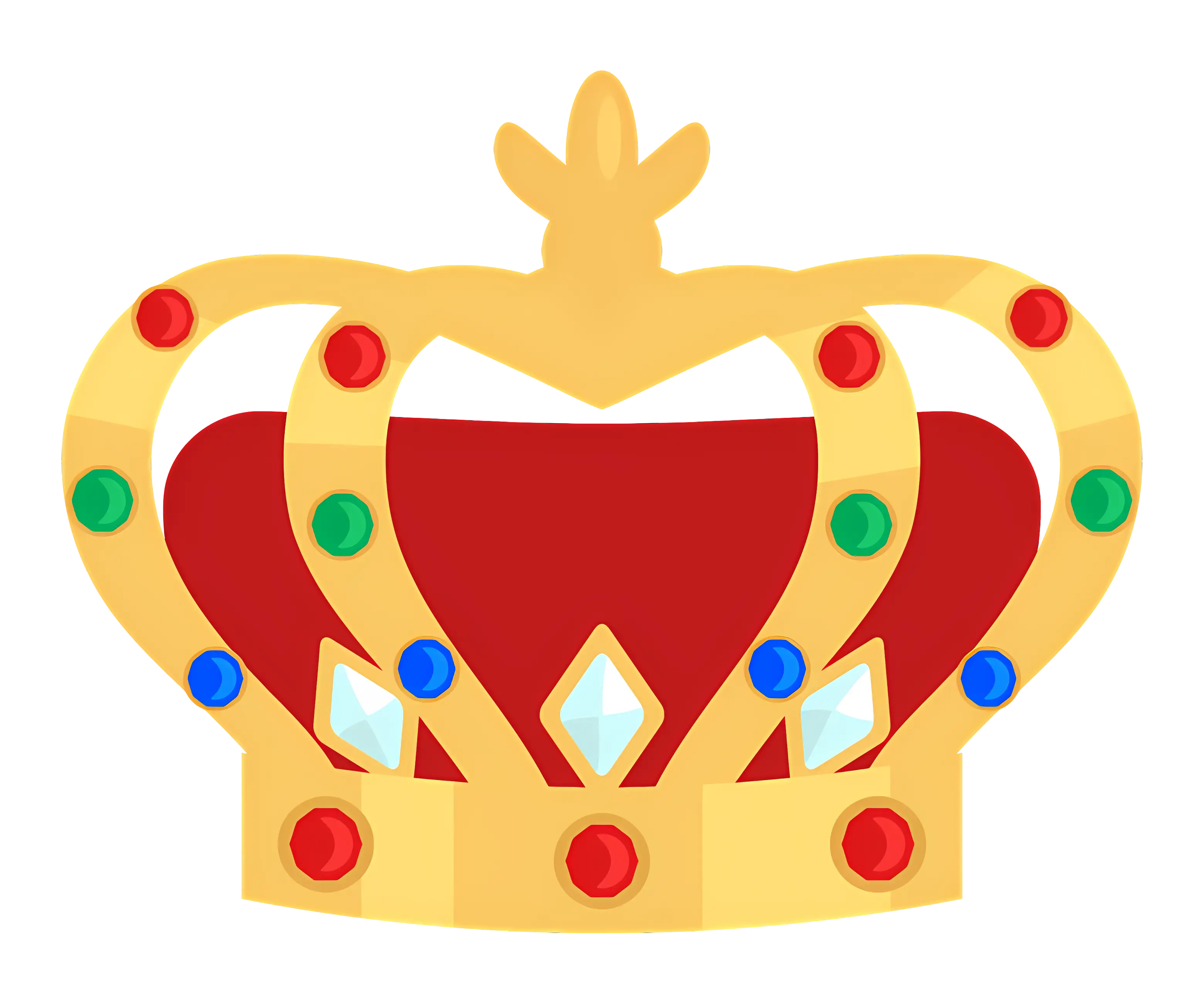 Royal Crown with Colorful Jewels