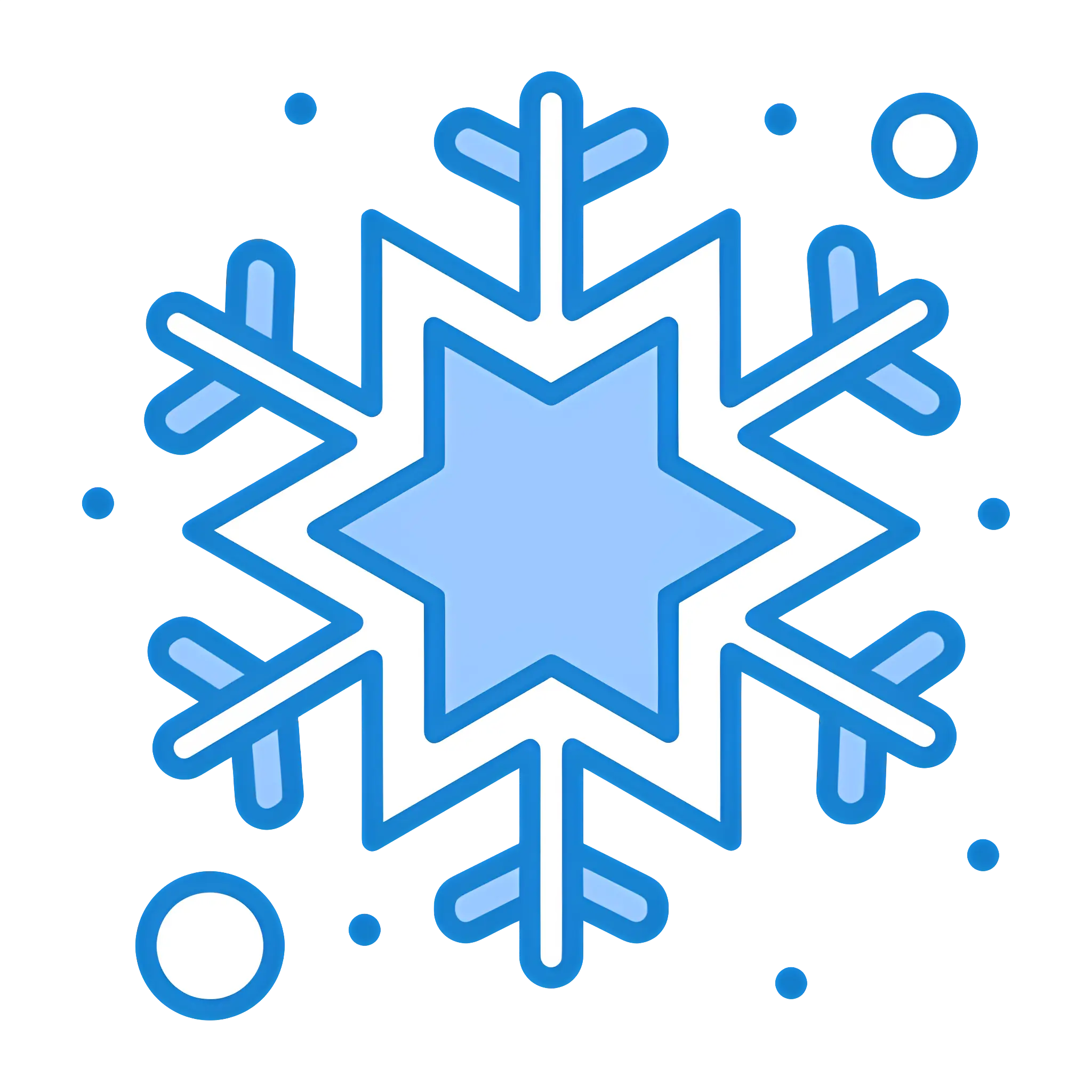 Festive Blue Snowflake Illustration