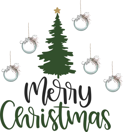 Christmas Tree with Festive Decoration Design