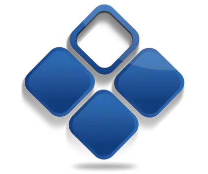 Blue Geometric Squares Logo